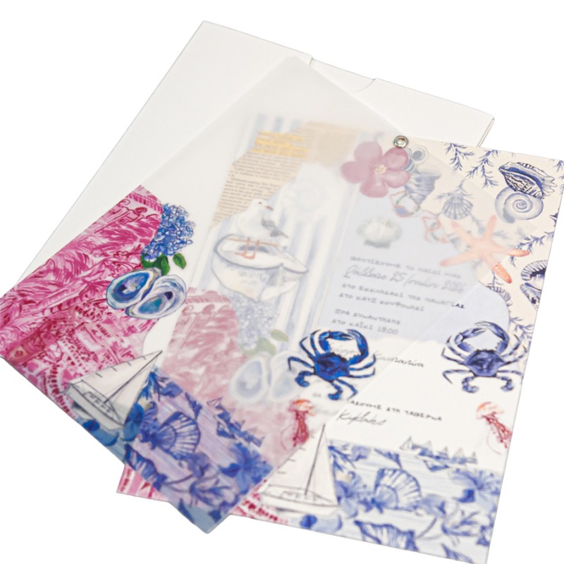 Προσκλητήριο Βάπτισης Θάλασσα D325.042