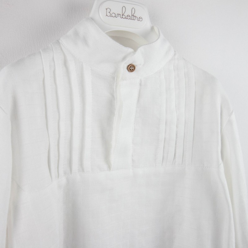 Βαπτιστικό Κοστουμάκι Bambolino Conor 9747 Εκρού-Λαδί