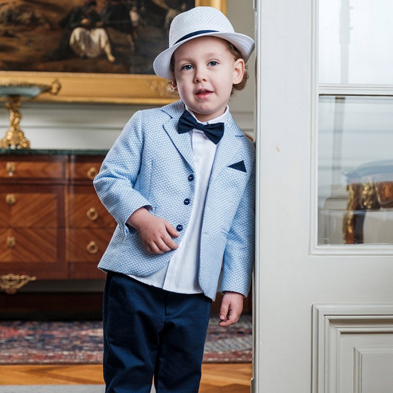 Βαπτιστικό Κοστουμάκι Bambolino Erricos 9243 Μπλε-Γαλάζιο