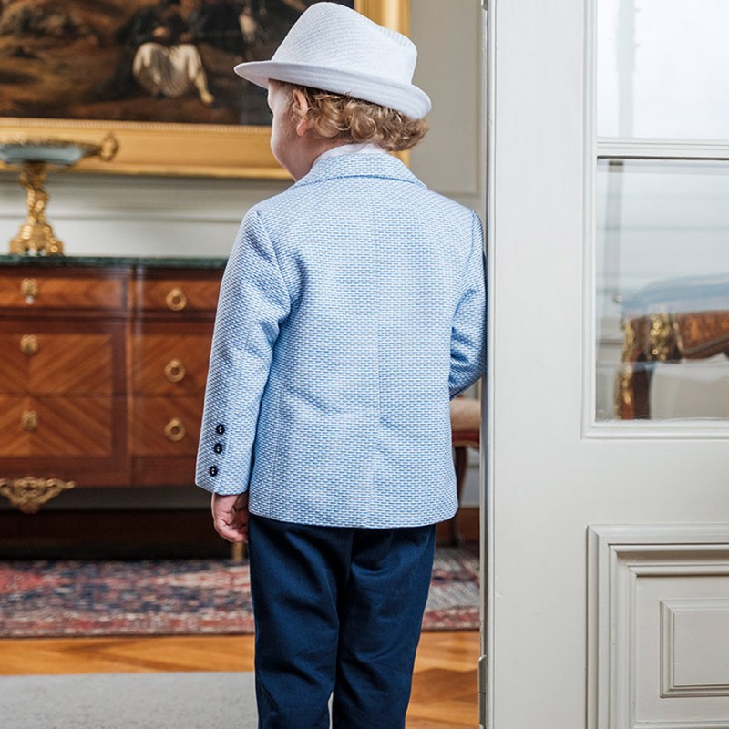 Βαπτιστικό Κοστουμάκι Bambolino Erricos 9243 Μπλε-Γαλάζιο