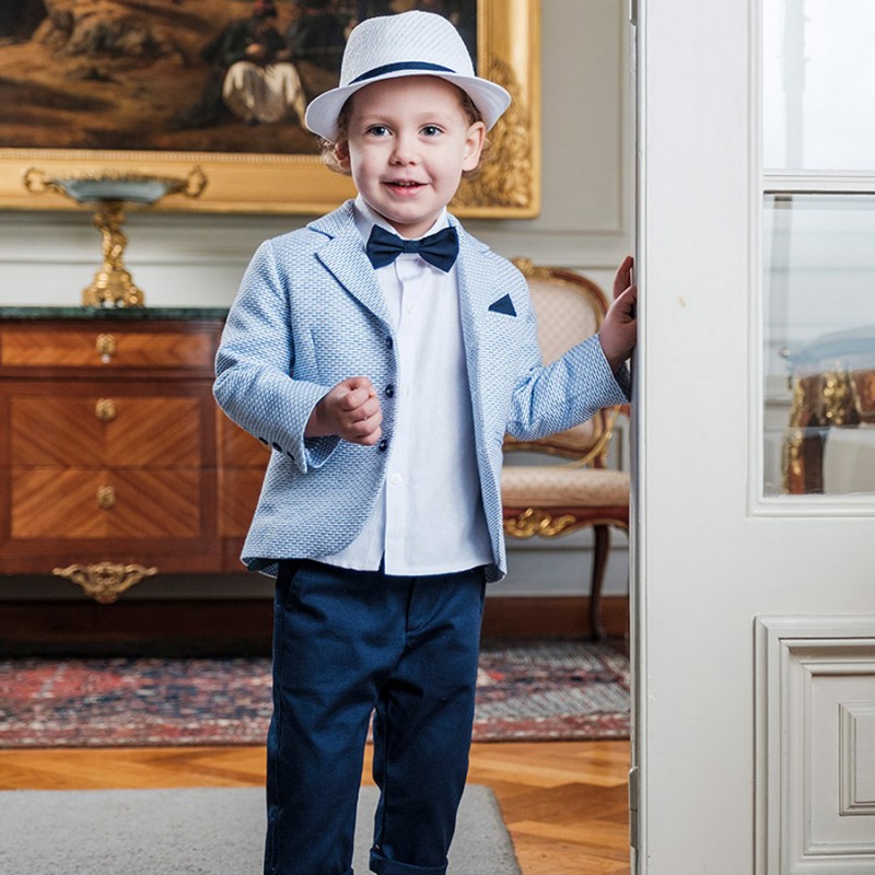 Βαπτιστικό Κοστουμάκι Bambolino Erricos 9243 Μπλε-Γαλάζιο