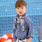 Βαπτιστικό Κοστουμάκι Bambolino Diogenis 1207 Λευκό-Μπλε