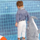 Βαπτιστικό Κοστουμάκι Bambolino Diogenis 1207 Λευκό-Μπλε