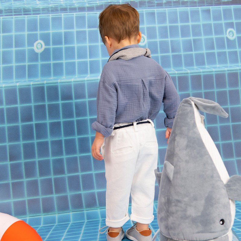 Βαπτιστικό Κοστουμάκι Bambolino Diogenis 1207 Λευκό-Μπλε