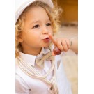 Βαπτιστικό Κοστουμάκι Bambolino Filippos 1427 Λευκό-Μπεζ