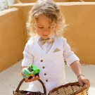 Βαπτιστικό Κοστουμάκι Bambolino Filippos 1427 Λευκό-Μπεζ