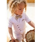 Βαπτιστικό Κοστουμάκι Bambolino Filippos 1427 Λευκό-Μπεζ