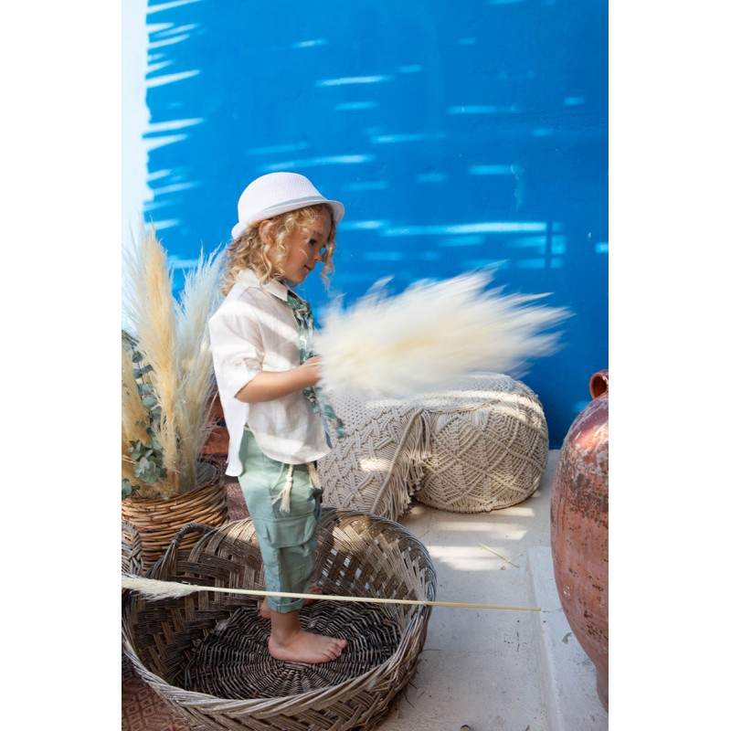 Βαπτιστικό Κοστουμάκι Bambolino Malcom 1431 Εκρού-Μέντα