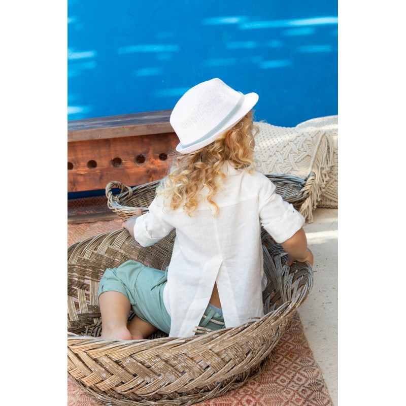 Βαπτιστικό Κοστουμάκι Bambolino Malcom 1431 Εκρού-Μέντα