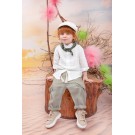 Βαπτιστικό Κοστουμάκι Bambolino Sotos 1437 Εκρού-Λαδί