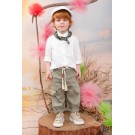 Βαπτιστικό Κοστουμάκι Bambolino Sotos 1437 Εκρού-Λαδί