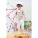 Βαπτιστικό Κοστουμάκι Bambolino Morty 1456 Μπεζ-Λευκό