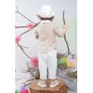 Βαπτιστικό Κοστουμάκι Bambolino Morty 1456 Μπεζ-Λευκό