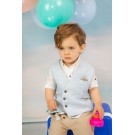 Βαπτιστικό Κοστουμάκι Bambolino Antreas 1707 Σιέλ-Μπεζ