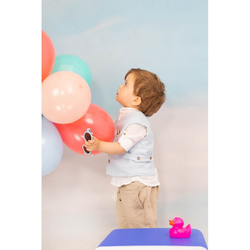 Βαπτιστικό Κοστουμάκι Bambolino Antreas 1707 Σιέλ-Μπεζ