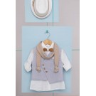 Βαπτιστικό Κοστουμάκι Bambolino Dionisis 1720 Λευκό-Σιέλ