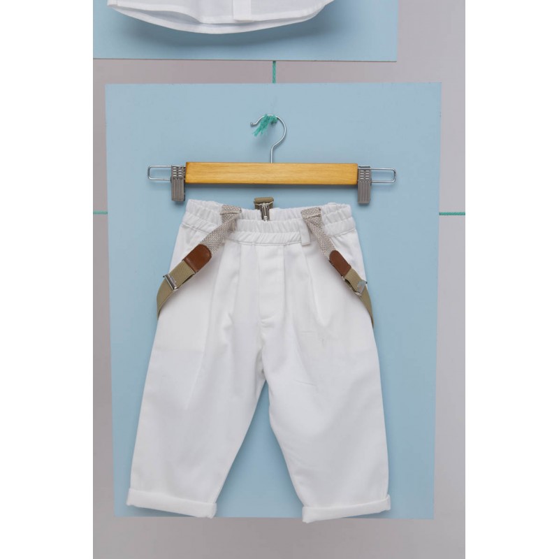 Βαπτιστικό Κοστουμάκι Bambolino Dionisis 1720 Λευκό-Σιέλ