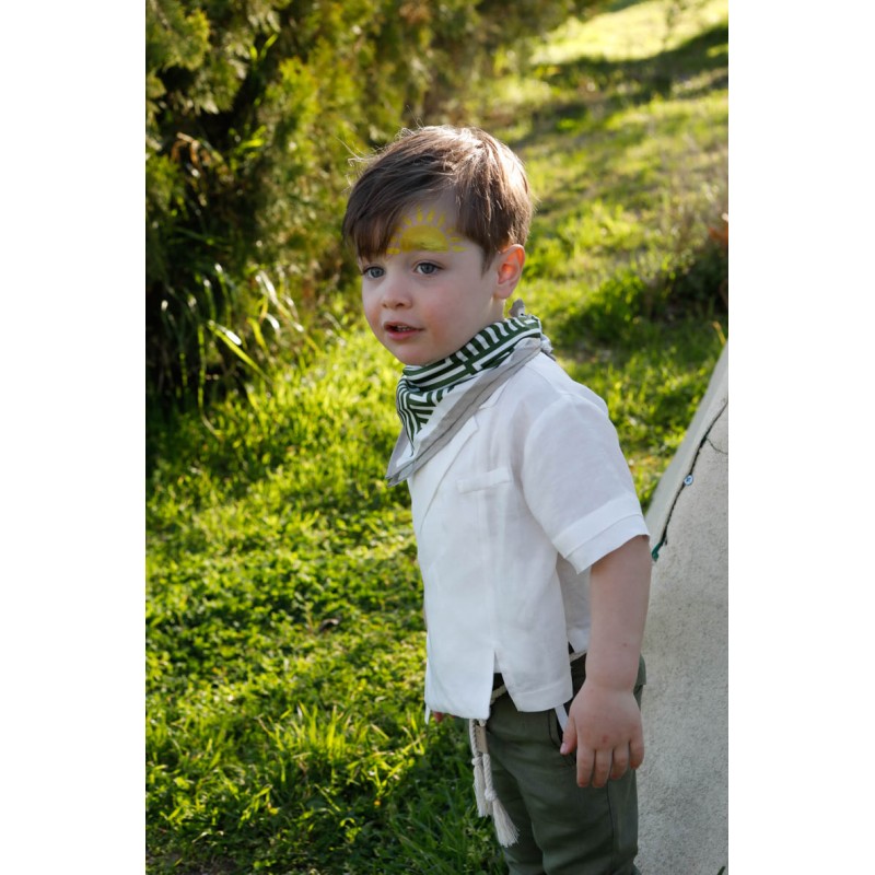 Βαπτιστικό Κοστουμάκι Bambolino Francesko 1763 Εκρού-Μέντα