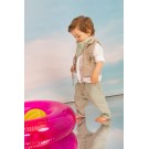 Βαπτιστικό Κοστουμάκι Bambolino Giovanni 1779 Μπεζ-Μέντα