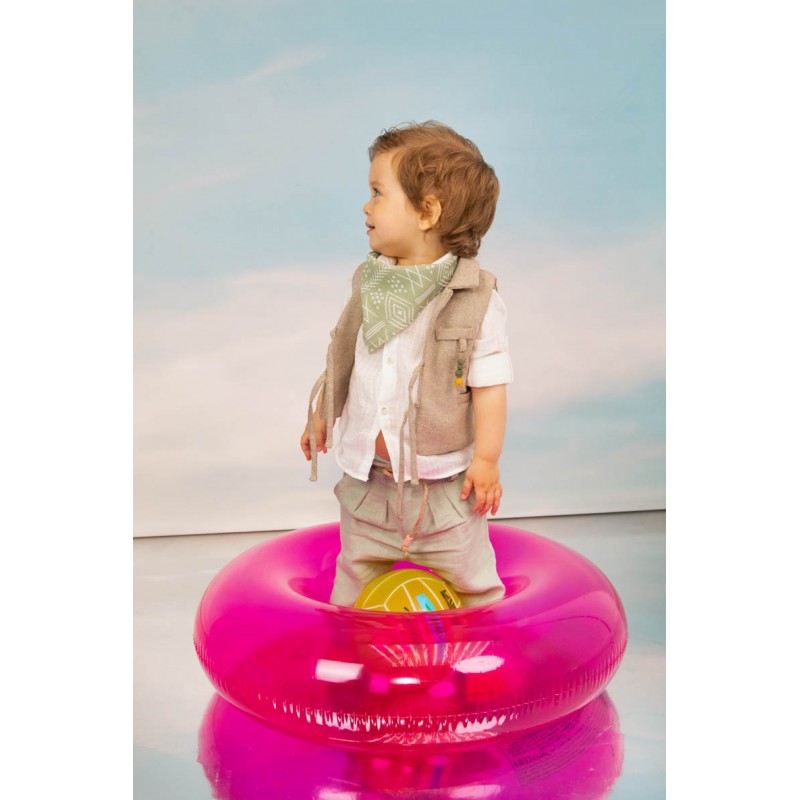 Βαπτιστικό Κοστουμάκι Bambolino Giovanni 1779 Μπεζ-Μέντα