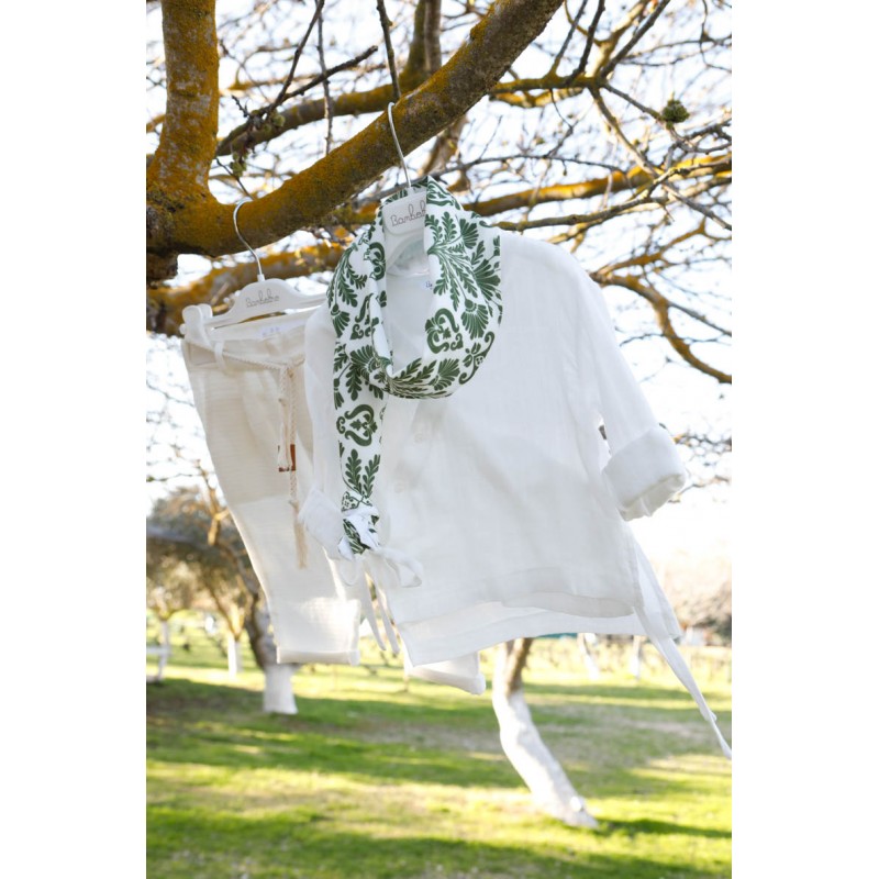 Βαπτιστικό Κοστουμάκι Bambolino Lorenzo 1780 Εκρού-Μέντα