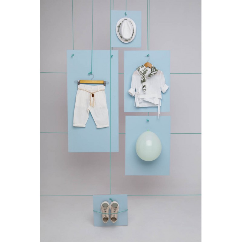 Βαπτιστικό Κοστουμάκι Bambolino Lorenzo 1780 Εκρού-Μέντα