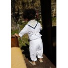 Βαπτιστικό Κοστουμάκι Bambolino Manolis 1740 Λευκό-Μπλε