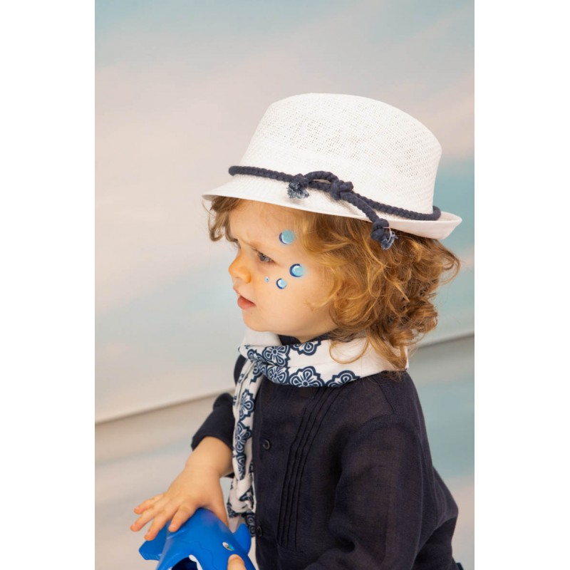 Βαπτιστικό Κοστουμάκι Bambolino Mateo 1769 Λευκό-Μπλε