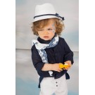 Βαπτιστικό Κοστουμάκι Bambolino Mateo 1769 Λευκό-Μπλε