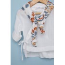 Βαπτιστικό Κοστουμάκι Bambolino Stamatis 1755 Λευκό-Γκρι