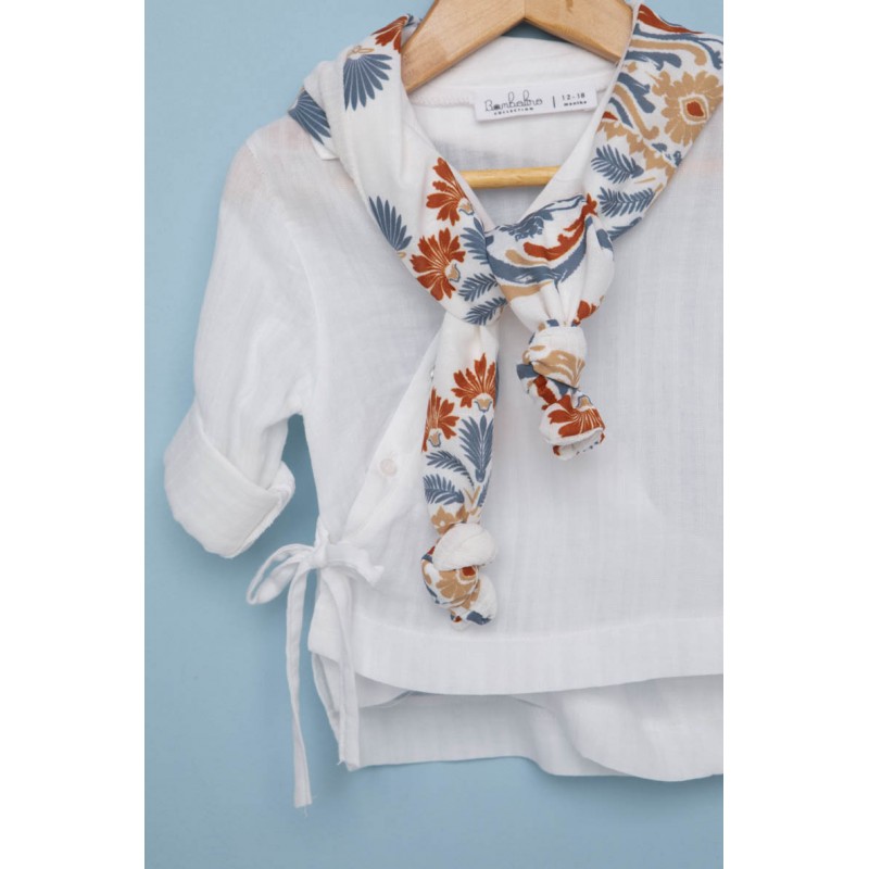 Βαπτιστικό Κοστουμάκι Bambolino Stamatis 1755 Λευκό-Γκρι