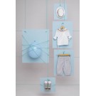 Βαπτιστικό Κοστουμάκι Bambolino Stamatis 1755 Λευκό-Γκρι