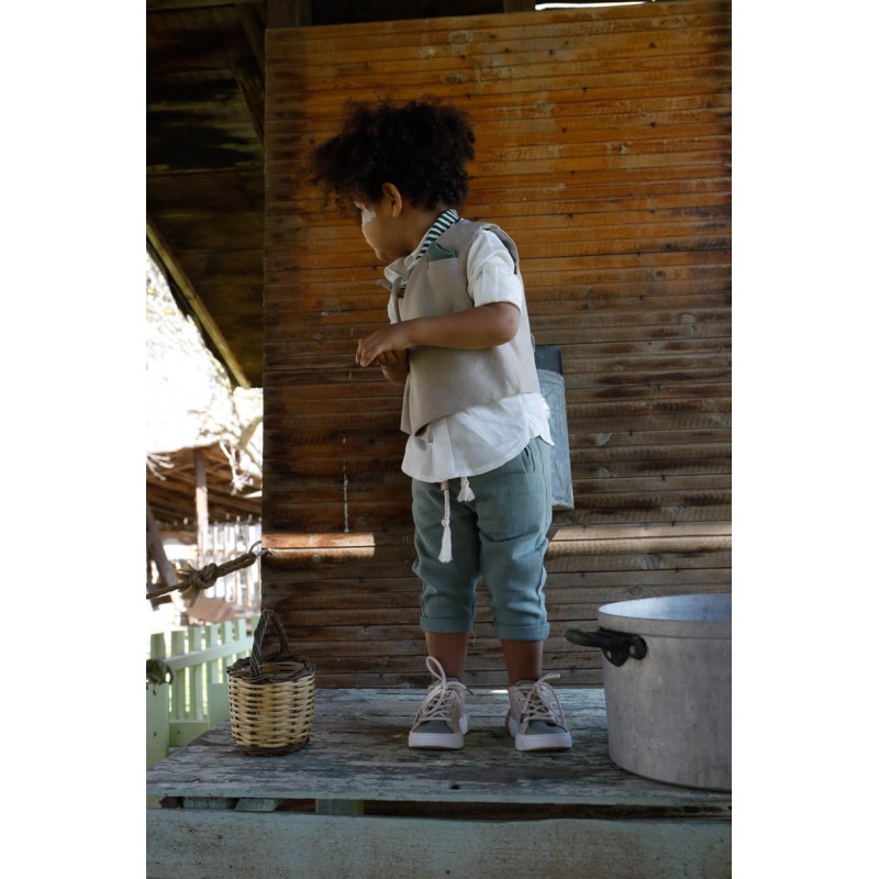 Βαπτιστικό Κοστουμάκι Bambolino Theodosis 1730 Μπεζ-Πράσινο