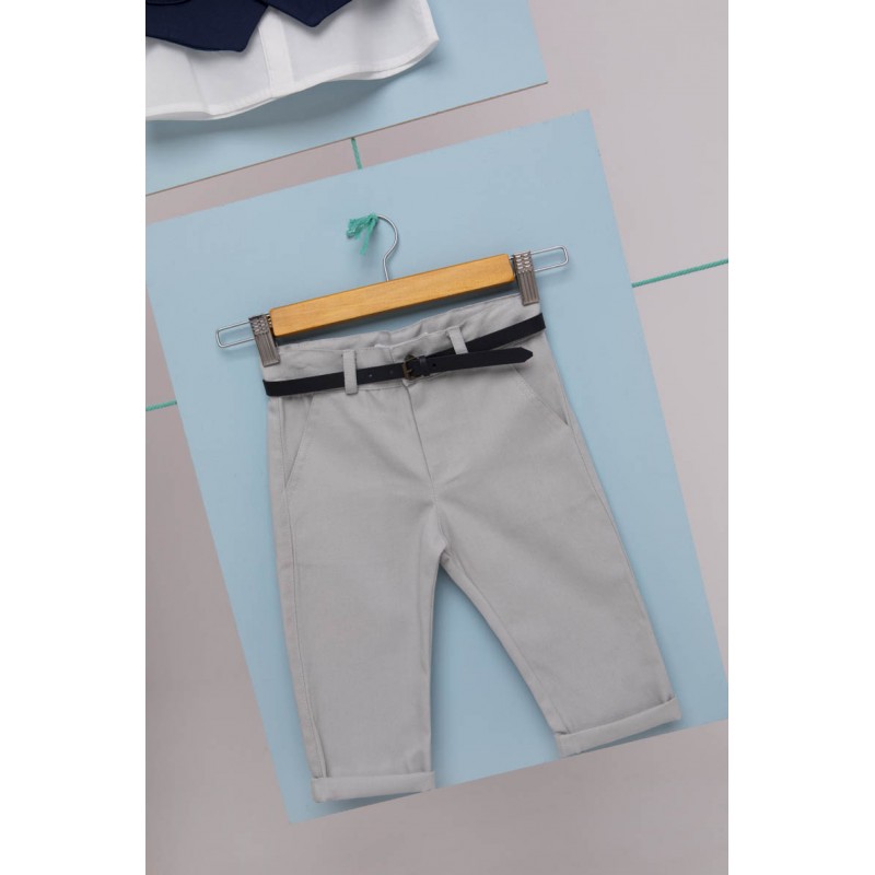 Βαπτιστικό Κοστουμάκι Bambolino Valentinos 1711 Μπλε-Γκρι