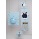 Βαπτιστικό Κοστουμάκι Bambolino Valentinos 1711 Μπλε-Γκρι