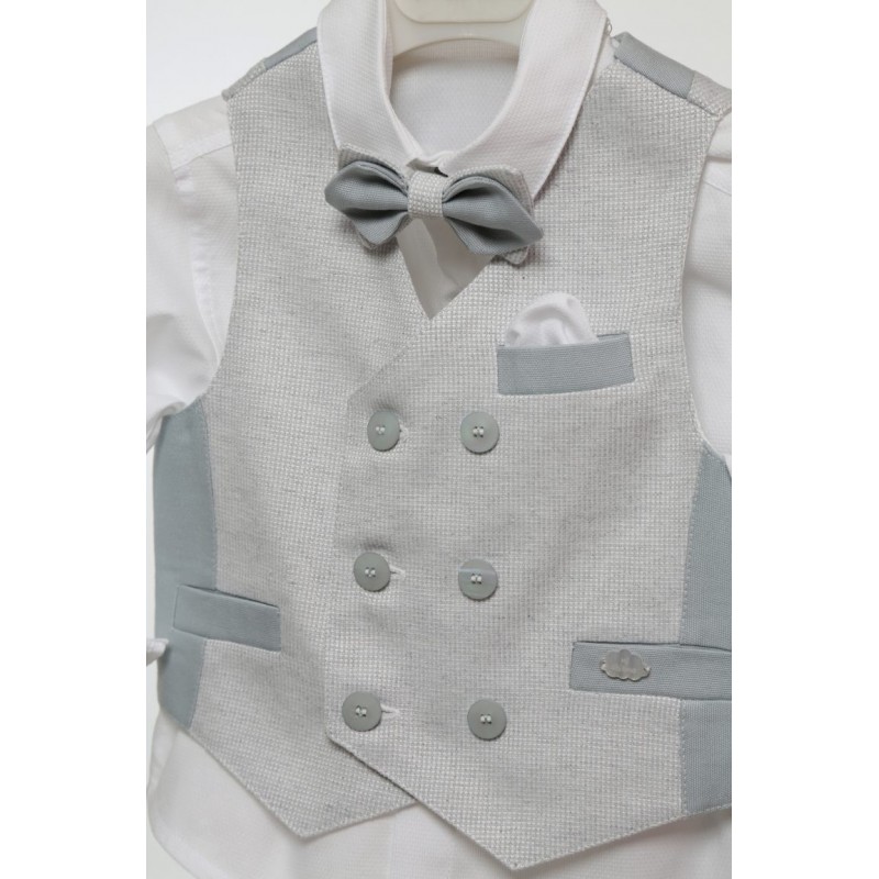 Βαπτιστικό Κοστουμάκι Mi Chiamo Γκρι-Σιέλ Α4757-ΓΣ