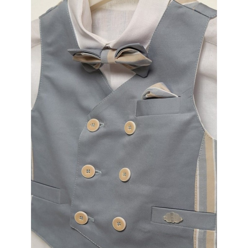 Βαπτιστικό Κοστουμάκι Mi Chiamo Σιέλ-Λευκό Α4759-ΣΛ