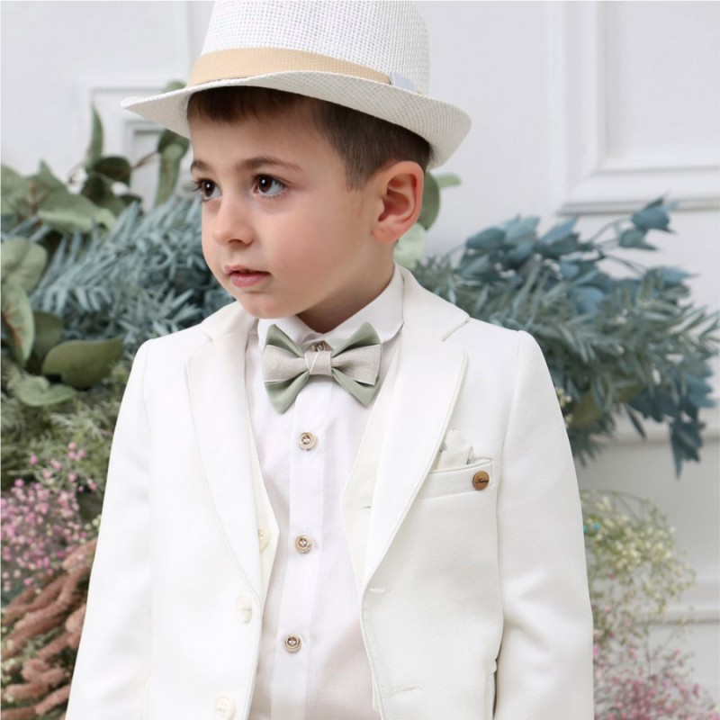 Βαπτιστικό Κοστουμάκι Mi Chiamo  Ιβουάρ Α4620-Ι