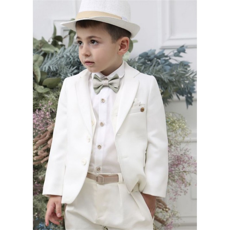 Βαπτιστικό Κοστουμάκι Mi Chiamo  Ιβουάρ Α4620-Ι