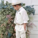 Βαπτιστικό Κοστουμάκι Mi Chiamo Off White-Λευκό Α4621-Ι