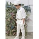 Βαπτιστικό Κοστουμάκι Mi Chiamo Off White-Λευκό Α4621-Ι