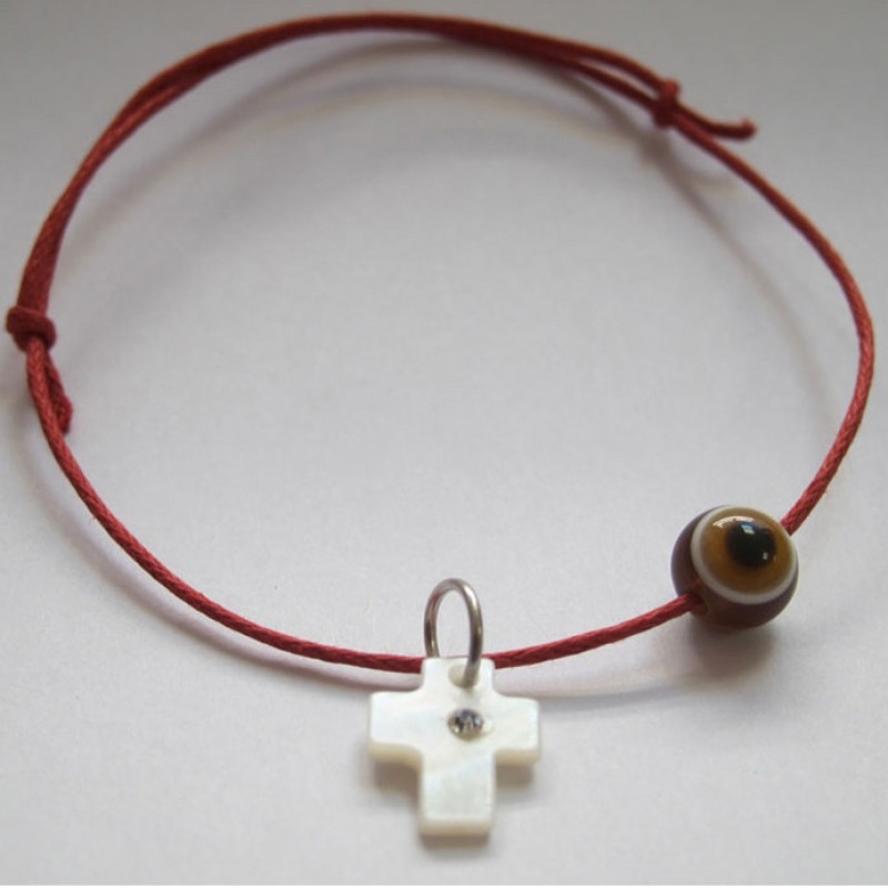 Μαρτυρικά Βραχιολάκια - 14505 Κόκκινο Καφέ (50τμχ.)