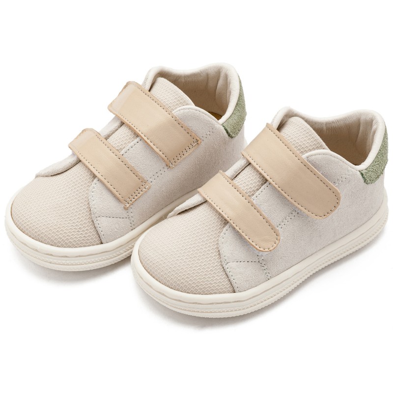 Παπούτσι Βαπτιστικό Babywalker BS3085 Λευκό - Μπεζ - Μέντα