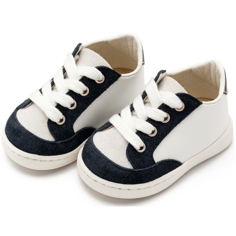 Παπούτσι Βαπτιστικό Babywalker PRI2120 Λευκό-Μπλε |Sale -50%