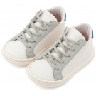 Παπούτσι Βαπτιστικό Babywalker BS3039 Γκρι-Λευκό Πάγου-Μπλε