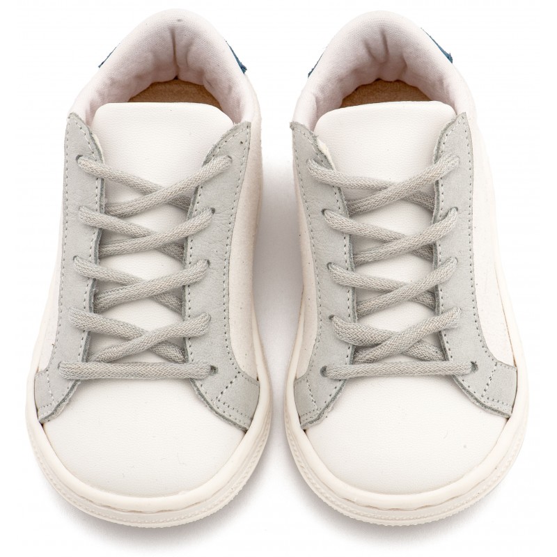 Παπούτσι Βαπτιστικό Babywalker BS3039 Γκρι-Λευκό Πάγου-Μπλε