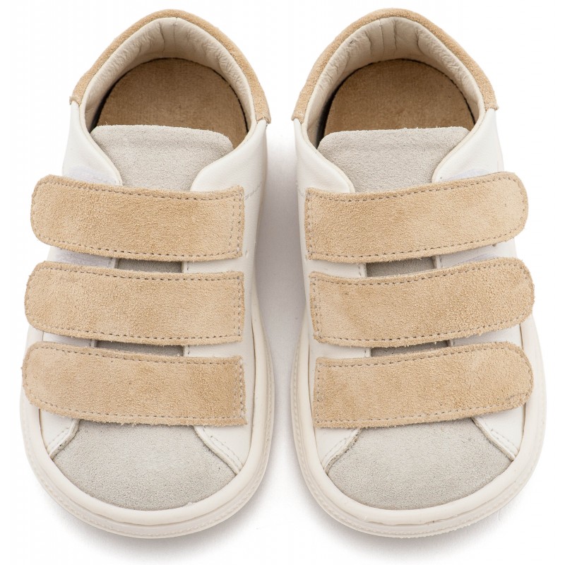 Παπούτσι Βαπτιστικό Babywalker BS3096 Λευκό-Μπεζ