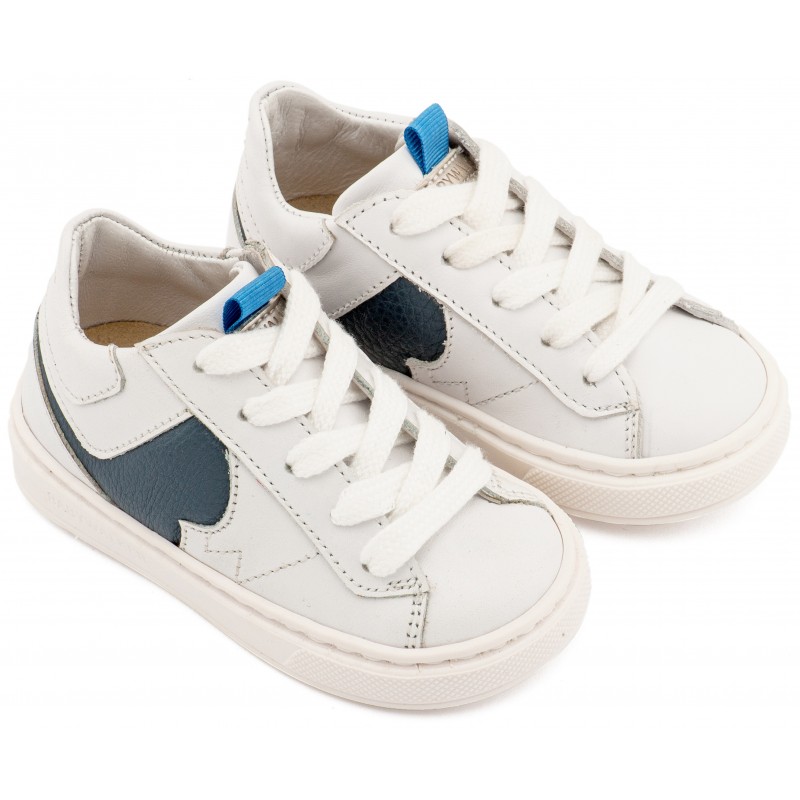 Παπούτσι Βαπτιστικό Babywalker EXC8001 Λευκό-Μπλε