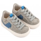 Παπούτσι Βαπτιστικό Babywalker EXC8002 Μπλε Ρουά-Γκρι