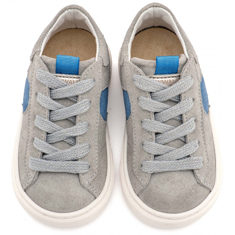 Παπούτσι Βαπτιστικό Babywalker EXC8002 Μπλε Ρουά-Γκρι